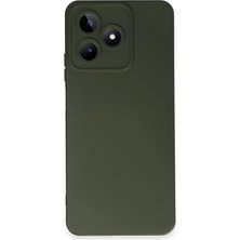 Store Mania Ieg™  Realme C53 Kılıf Nano Içi Kadife Silikon - Koyu Yeşil