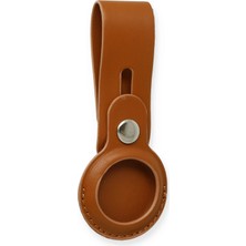 Store Mania Ieg™  Airtag Askılı Deri Kılıf - Taba