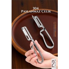 Store Mania Ieg™ Hsnet Soyacak Seti- Sebze Soyacağı Profesyonel Paslanmaz Çelik 2 Li Set