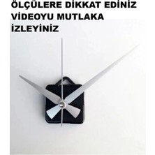 Cnr Shop Saat Mekanizması 14 mm Şaft Boyu Akar Sessiz 3D Saatlerle Uyumlu Akrep, Yelkovan, Saniye (ASKILI)