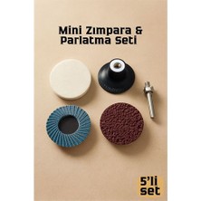 Store Mania Ieg™ Profesyonel 50MM Mini Zımpara & Parlatma Seti: Keçe Flap Disk Kauçuk Tutucu & Şaft - 4 Pa