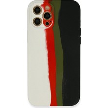 Store Mania Ieg™  Iphone 12 Pro Max Kılıf Ebruli Lansman Silikon - Beyaz-Siyah