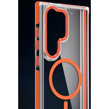 Store Mania Ieg™  Samsung Galaxy S25 Ultra Bella Magsafe Kapak - Turuncu