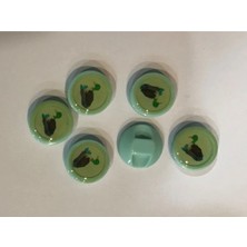 öztürk Yeşilbaş Ördek Bebe Düğmesi. 1.4cm. 6'lı Paket. Su Yeşili.
