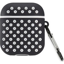 Store Mania Ieg™  Airpods 2 (2.nesil) Spor Delikli Kılıf - Siyah-Beyaz
