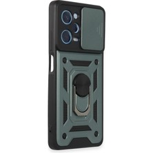 Store Mania Ieg™  Xiamoı Redmi Note 12 Pro 5g Kılıf Pars Lens Yüzüklü Silikon - Yeşil