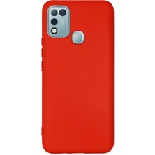 Store Mania Ieg™  Infinix Hot 10 Play Kılıf Nano Içi Kadife Silikon - Kırmızı