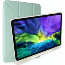 Store Mania Ieg™  Samsung Galaxy T737 Tab S7 Fe 12.4 Kılıf Kalemlikli Mars Tablet Kılıfı - Açık Yeşil