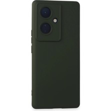 Store Mania Ieg™  Vivo V29 Lite Kılıf Nano Içi Kadife Silikon - Koyu Yeşil