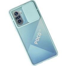 Store Mania Ieg™  Xiamoı Poco F3 Kılıf Palm Buzlu Kamera Sürgülü Silikon - Turkuaz