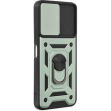 Store Mania Ieg™  Vivo Y16 Kılıf Pars Lens Yüzüklü Silikon - Yeşil