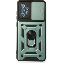 Store Mania Ieg™  Samsung Galaxy A32 Kılıf Pars Lens Yüzüklü Silikon - Yeşil