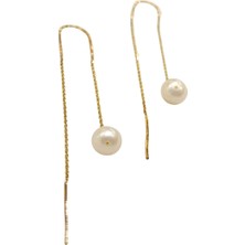 Genel Inci Sallanan Küpe 14 Ayar Altın Hd Videolu