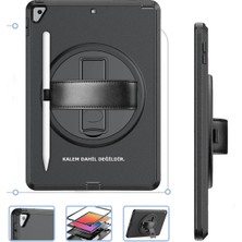 Store Mania Ieg™  iPad 10.2 (7.nesil) Kılıf Hand Strap Tablet Kılıfı - Siyah
