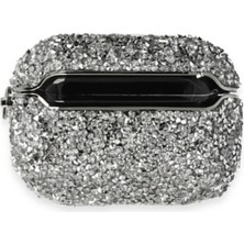 Store Mania Ieg™  Airpods Pro (1.nesil) Mira Taşlı Kılıf - Gümüş