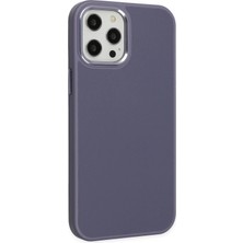 Store Mania Ieg™  Iphone 12 Pro Max Kılıf Asya Deri Silikon - Mor