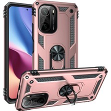 Store Mania Ieg™  Xiamoı Poco F3 Kılıf Sofya Yüzüklü Silikon Kapak - Rose