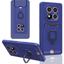 Store Mania Ieg™  Xiamoı Redmi Note 14 Pro 5g Kılıf Zuma Kartvizitli Yüzüklü Silikon - Lacivert