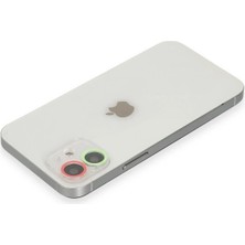 Store Mania Ieg™  Iphone 12 Mini Renkli Kamera Lens Koruma Cam - Yeşil-Pembe