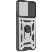 Store Mania Ieg™  Xiamoı Redmi Note 12 5g Kılıf Pars Lens Yüzüklü Silikon - Gümüş