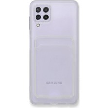 Store Mania Ieg™  Samsung Galaxy A22 Kılıf Kart Şeffaf Silikon - Şeffaf