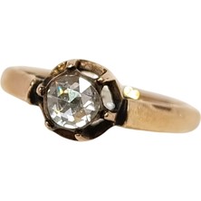 Genel Elmas Tek Taş Yüzük 8 Ayar Altın Hd Videolu