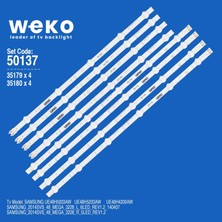 Weko UE48H5003AW 35179 48'' Inç 8 Adet Tv LED Bar Takım