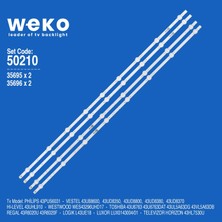 Weko 43PUS6031 43UB8600 35695/35696 43'' Inç 4 Adet Tv LED Bar Takım