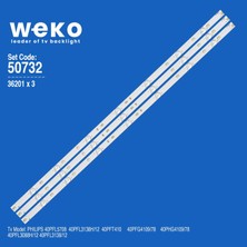 Weko 40PFL5708 40PFL3138H/12 36201 40'' Inç 3 Adet Tv LED Bar Takım