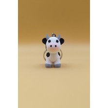 Rodopiva Örgü Desenli Inek Anahtarlık (Plastik)