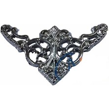 Pazarcan Dekoratif Köşe Süsü, Köşelik - Küçük, 19X34MM, Nikel, 1 Adet