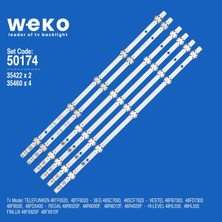 Weko 48TF6520 48SC7600 48FB7300 35422 35460 48'' Inç 6 Adet Tv LED Bar Takım