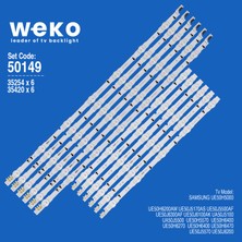 Weko UE50H5000 UE50H6200AW 35254 35420 50'' Inç 12 Adet Tv LED Bar Takım