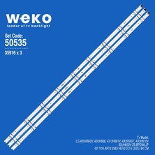 Weko 43UH650V 43UH668 43UH661V 35916 43'' Inç 3 Adet Tv LED Bar Takım