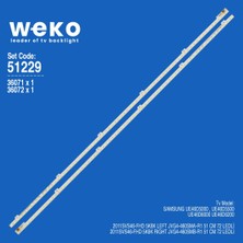 Weko UE46D5000 UE46D5500 UE46D6000 51229 46'' Inç 2 Adet Tv LED Bar Takım