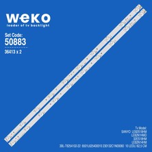 Weko LE82S18HM LE82N1HMD 32ES18HM 36413 32'' Inç 2 Adet Tv LED Bar Takım
