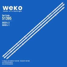 Weko 43A16B 36329 36330 43'' Inç 3 Adet Tv LED Bar Takım