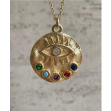 Wind Silver Nazar Göz Mix Kolye 925 Ayar