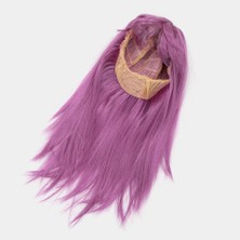Store Mania Ieg™ Rose Pembe Renk Düz Kesim Uzun Parti Peruğu Takma Saç