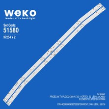 Weko PLDV321300 A1703 LEDV-32CK600 37254 32'' Inç 2 Adet Tv LED Bar Takım