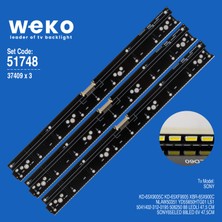 Weko KD-65X9005C KD-65XF9005 51748 65'' Inç 3 Adet Tv LED Bar Takım