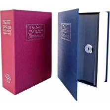 Epilons Kitap Görünümlü Gizli Kasa Büyük Boy Anahtarlı Kilitli Para Kasası