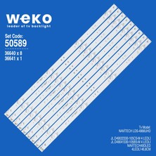 Weko LDS-4966UHD 52LED5200 WKSET-5589 49'' Inç 9 Adet Tv LED Bar Takım