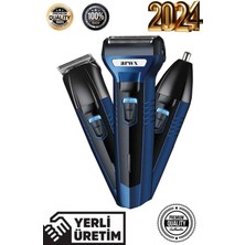 Özgürce Premium 3'lü Saç ve Sakal Kesme Seti, Burun Kılı Alma, Üst Kalite