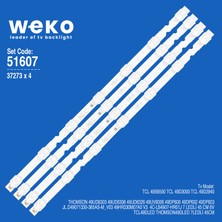 Weko 49UD6303 49UD6306 49HR330M07A0 V3 49'' Inç 4 Adet Tv LED Bar Takım