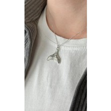 Wind Silver Erkeklere Özel Balina Kuyruğu Kolye 925 Ayar