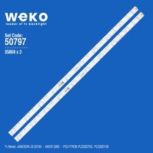 Weko JS-32100 32CY1 3282 PLD32D700 PLD32D100 35869X2 32'' Inç 2 Adet Tv LED Bar Takım