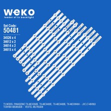 Weko 48CX350B 48CX400E 48CX400B 50481 48'' Inç 12 Adet Tv LED Bar Takım
