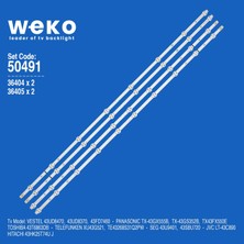 Weko 43UD8470 43UD8370 43FD7460 50491 43'' Inç 4 Adet Tv LED Bar Takım
