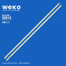Weko F 82-210 SN032LD6M 34881 32'' Inç 2 Adet Tv LED Bar Takım